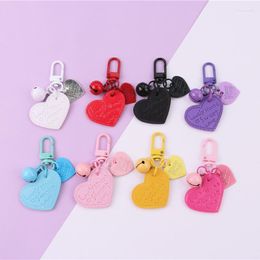 Keychains 8 Colours Cute Metal Spray Paint Heart Keychain Keyring Aripods Case Accessories Key Chain For Women Bag Pendant Gift Fier22