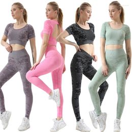 Active Sets Seamless Leggings Women Fitness Yoga Set Leopard Print Gym Clothing Track Suit High Waist Pants Sports Bras Tracksuit