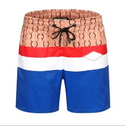 2023 Summer Mens shorts designer Beach pants Splice short pant fashion casual letter print patchwork mesh swimming trunks breeches blue