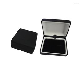 Jewellery Pouches UJOY Classic Black Cufflinks Box Leather For Men Fashion Design Good Quality CTB044/051/053