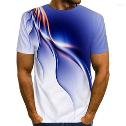 Men's T Shirts UNEY Striped Shirt For Men US Size Lines Tees 3D Print Tee Graphic Tops Image Short Sleeve