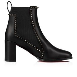 This boot is an ankle boot with a slim design, extremely black calfskin 70mm square heel silver spike beautiful