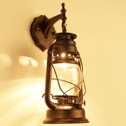 Wall Lamp Retro Classic Kerosene E27 Light Portable Lights For Home Bedroom Living Room Industrial Sconce Decor