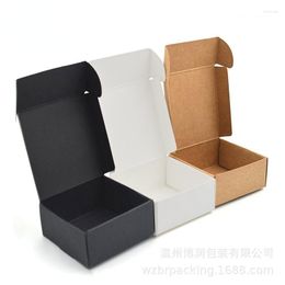 Gift Wrap 100pcs Blank Kraft Handmade Soap Box White Cardboard Paper Jewellery Wedding Party Favour Black Craft