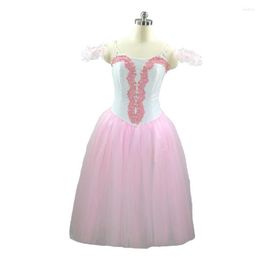 Stage Wear Professional Girls Ballet Dance Performance Dress Long Kids Romantic Tutu