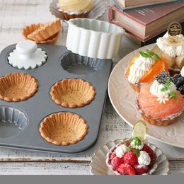 Cake Tools Carbon Steel Flower Lace Bakeware Mould Fruit Egg Tart Glutinous Rice Boat Pie Cake Dessert Mini Cupcake Biscuit Mould 230204