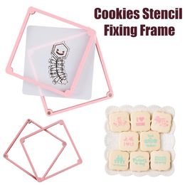 Baking Moulds Plastic Cake Stencil Spray Mold Fixing Frames DIY Party Decoration Tool Accessories Cookie Fondant Printing