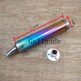 Motorcycle Exhaust System 9 Color Universal Metal 20MM Racing Muffler Silence 2 Stroke Pipe