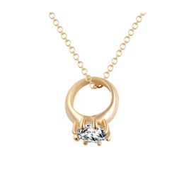 Pendant Necklaces Gold 18K Stellux Austrian Crystals Paved Necklac Yzedibleshop Drop Delivery Jewellery Pendants Dh8D4