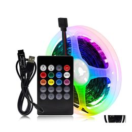 Led Strips Rgb Changeable Usb Strip 5050 Diy Flexible Light Bluetooth Control / Music Tv Background Lighting Drop Delivery Lights Hol Dhopv