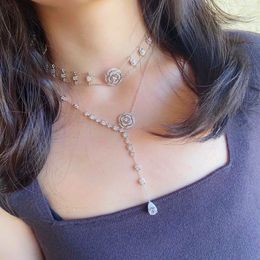 Chan 5 halsband Nytt i lyxigt fina smyckekedjans halsband för kvinnors hänge K Gold hjärtdesigner Les Infinis de Cameliaa