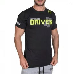 Men's T Shirts Muscle Aesthetic Fitness Brother Sports Casual Short Sleeve Cotton Printed T-shirt