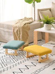 Pillow FQ Small Stool Portable Stackable Bench Solid Wood Household