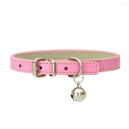 Dog Collars PU Leather Cat Collar Reflective Bell Harness Cute Pet Necklace Accesorios Para Gatos Supplies