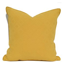 Pillow Cover 45x45cm/50x50cm Yellow Throw Covers Modern Solid Colour Sofa Living Room Bedroom Pillowcase Home Decoration