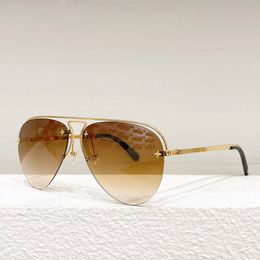 Sunglasses For Women and Men Summer 1044 Style Anti-Ultraviolet Retro Plate Oval Frameless Glasses Random Box