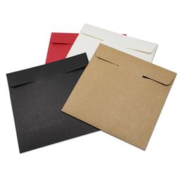 Gift Wrap 125*125cm High Quality Disc CD Sleeve 250gsm Thick Kraft DVD Paper Bag Cover Wedding Party Packaging Envelope Pack Boxes 230206