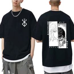 Men's T-Shirts Men Women T-Shirt Anime Guts Griffith T Shirt Harajuku Funny Berserk Print T-Shirt Clothes Hip Hop Tops Tees Summer Tops 230206