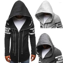 Men's Hoodies Personality Coat Casual Fashion Long Sleeve Hooded Men Zipper Plus Size XS-4XL Sweatshirts Hoody