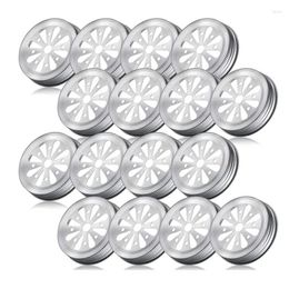 Kitchen Storage -16Pcs Regular Mouth Mason Can Jar Lid Rust Proof Daisy Cut With Straw Hole Hollow Flower Cover For Ball Canning Jars Etc