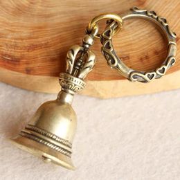 Decorative Figurines Bronze Bell Brass Handicraft Die-casting Drop Key Car Button Wind Tibetan Creative Gift Home Decoration Accessories