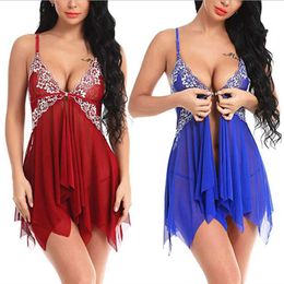 Sexy Set New Red Lingerie Transparan Summer Women's Ladies Bride Robes Backless Robe Satin Silk Lace Night Wear Gown Sleepwear Y2302