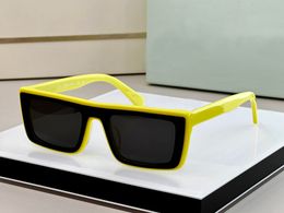 Yellow Black Rectangle Sunglasses for Women Men Sonnenbrille Shades gafas de sol UV400 Protection Eyewear with Box