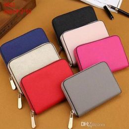 brand fashion designer women pu short wallets clutch bag 7 Colours small cute 00ap11182o