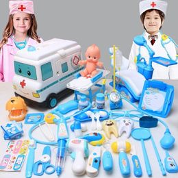 Kitchens Play Food Doctor Set for kids Pretend Play Girls Roleplaying Games Hospital Accessorie Kit Nurse Tools Bag Toys children Gift 230204