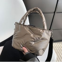 Evening Bags 2023 Women Bag Winter Shoulder Down Filling Fluffy Handbag Luxury Design Fashion Crossbody For Totes