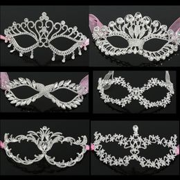 Party Masks Women Girl Alloy Venetian Masquerade Wedding Costume For Ball Prom Show Cosplay Mardi Gras 230206