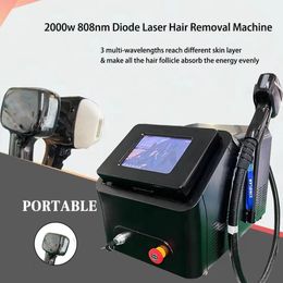 Powerful 808nm Diode Laser painless permanent Hair Removal Machine Triple Wave 1064nm 755nm 810nm Epilator