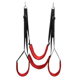 Nxy Bondage Couples Erotic Sexual Bdsm Soft Nylon Swing for Woman Men Couple Slave Restraint Indoor Sling Toys 220421