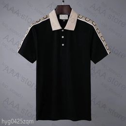 5A 2021ss Tasarımcı Polo Gömlek Erkekler Lüks Polos Casual Erkek Tişörtlü Yılan Arı Mektubu Baskı Nakış Moda High Street Man Tee