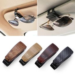 Interior Accessories 1PC Car Glasses Holder Auto Wood Fastener Clip Tool For Reading Sunglasses Eyeglass Placement 70x 23 X 38mm