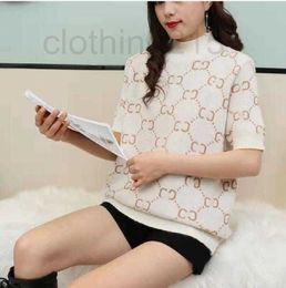 Women's Sweaters Designer 2022 luxury clothes womens sweater for woman designer sweaters casual knit contrast color Short Sleeve autumn fashion Brand Top ladies