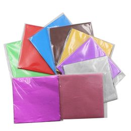 Gift Wrap 1000 Pcs Sweets Candy Package Foil Paper Chocolate Lolly Wrappers Square Wrapping Bags Christmas Party Favours 230206