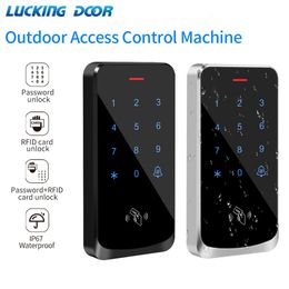 Smart Lock IP67 Waterproof Touch Backlight Access Control Keyboard RFID 125KHz EM Outdoor Access Keypad Door Lock Opener Wiegand Reader 230206