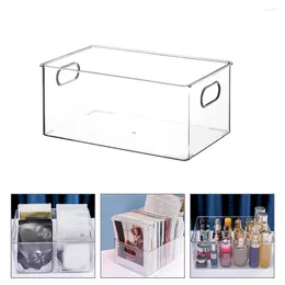 Storage Boxes 1pc Multifunctional Desktop Clear Container Cosmetic Box (Transparent)