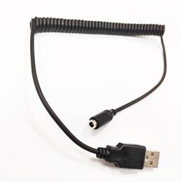 Cables, 5V 2A USB2.0 A Male to DC 3.5x1.1mm Female Jack Power Connector Spring Cord About 1.5M / 2PCS