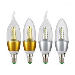 Candle Light 220V 7W 9W 12W Golden Silver Aluminium E14 Bulb For Crystal Chandelier Lampara Ampoule