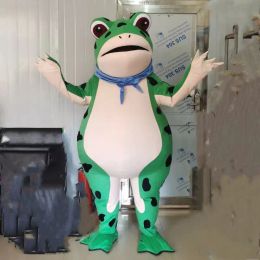 Inflatable Mascot Costumes frog cartoon doll costume people wear dolls, toad plush head cover, human nature cartoon mascot