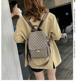 2023 Purses Clearance Outlet Online Sale Autumn ins Personalised fashion style large capacity classic pattern grid printing Backpack