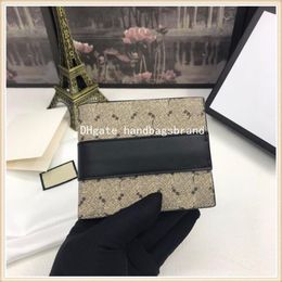 Italy short men wallets women letter wallet luxurys designers card holder leather Coin Purse ID purse with gift box282d