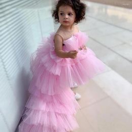 Girl Dresses Pink Tulle Princess Dress Puffy Flower Baby Kid Brithday First Communion Party Gown