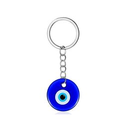 Key Rings Turkish Evil Blue Eye Keychain Car Amet Lucky Charm Hanging Pendant Jewelry 467 H1 Drop Delivery Dh0Ir