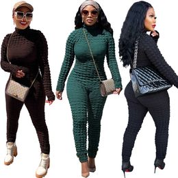 Women Jumpsuits Designer 2023 New Recommended Solid Knitted Plaid Two Way Zipper Rompers 3 Colours