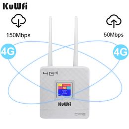 Routers KuWFi CPE903 4G LTE Router 150Mbps Wireless Home CPE Router Unlocked 4G Wifi Modem With RJ45 Port and Sim Card Slot EU Plug 230206