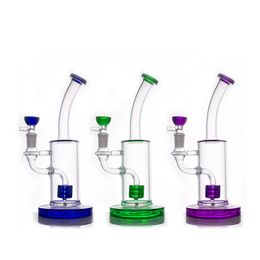 Beautiful Glass Bongs Mobius Matrix Percolator Dab Rigs Oil Rig Straight Tube Recycler Smoking Water Pipes 14mm Female Joint with Bowl Wholesale