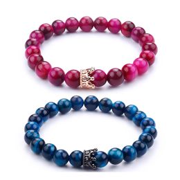 Beaded Strands Womens Bracelet Natural Stone Beads Wristband Couple Friends Jewellery Gifts Drop Delivery Bracelets Dhgld